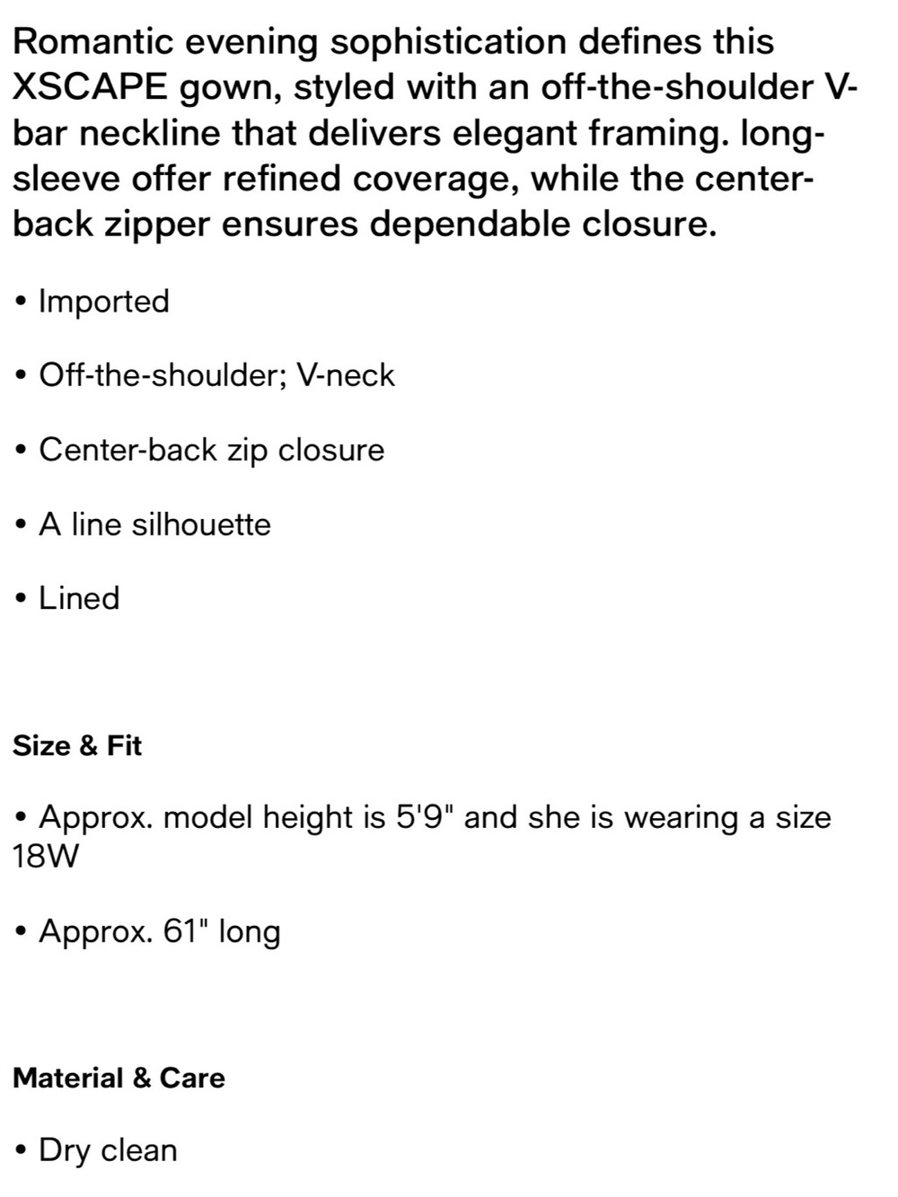 XSCAPE Plus Size Off the Shoulder Printed Gown - Wedding Guest Dress - 16W - Picture 5 of 17